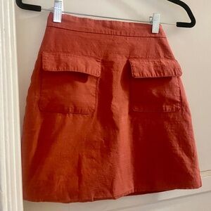 Petal & Pup Rust Color Mini Skirt